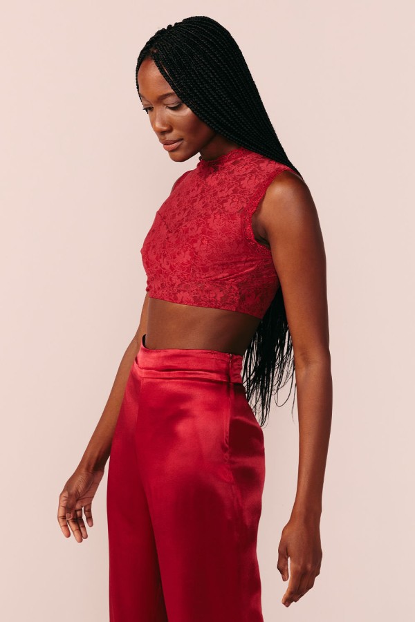 Encontraproduto.com.br - CROPPED RENDA GOLINHA -MARSALA
