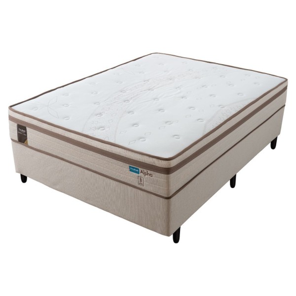 Encontraproduto.com.br - Conjunto Box Casal Mola Ensacada Probel Alpha (138x188x52cm)