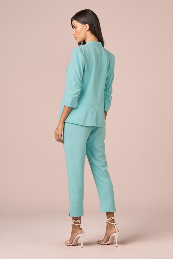 Encontraproduto.com.br - BLAZER BASICO 3/4 - AGUA