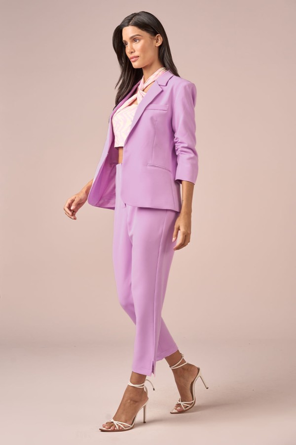 Encontraproduto.com.br - BLAZER BASICO 3/4 - BRUMA