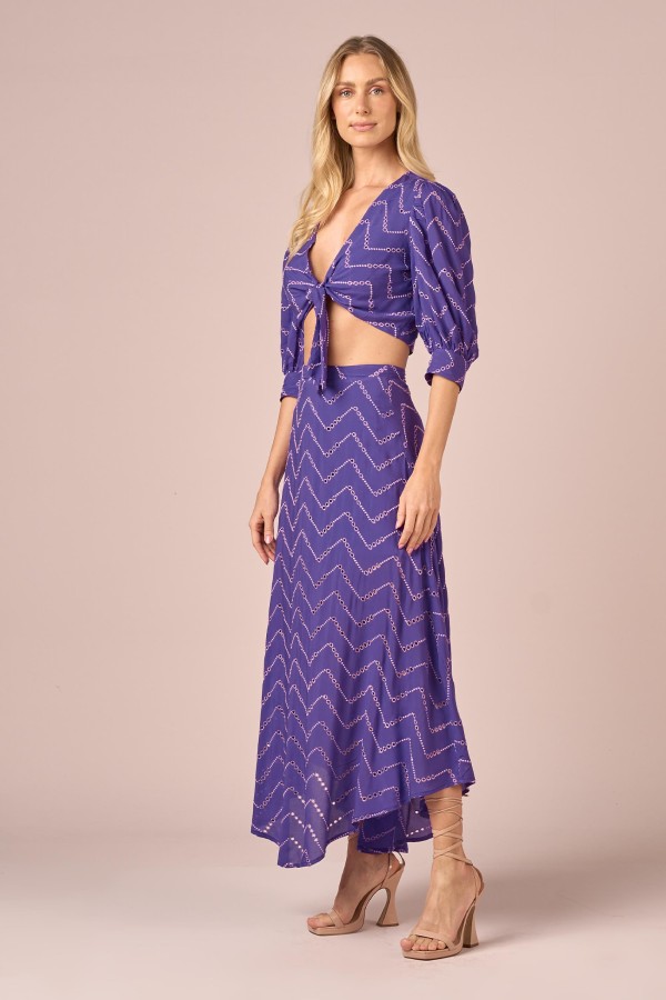 Encontraproduto.com.br - BLUSA DE AMARRAR LAISE ZIG ZAG - VIOLETA