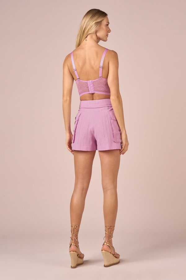 Encontraproduto.com.br - SHORT LINHO LISTRAS LUREX - BRUMA