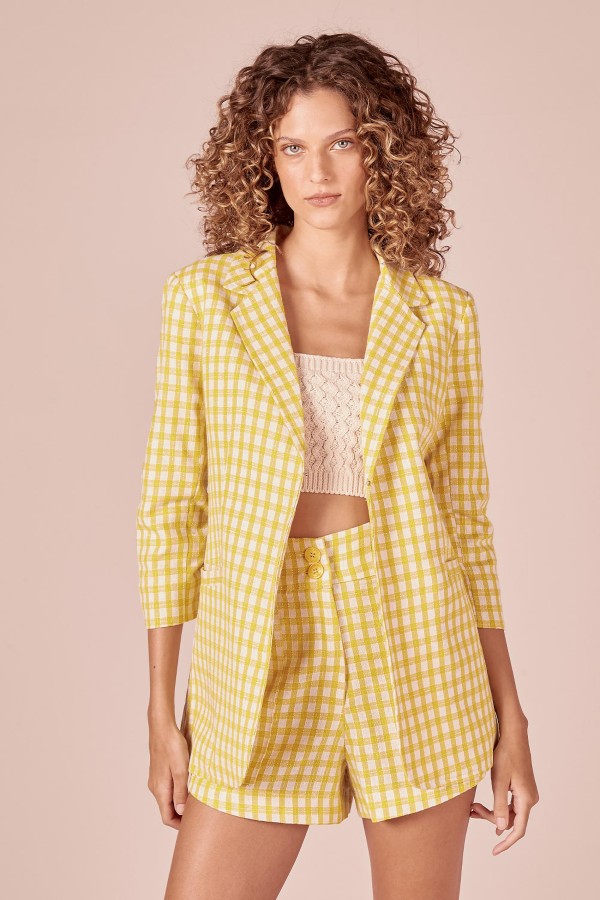 Encontraproduto.com.br - BLAZER LINHO ALONGADO - GOLD