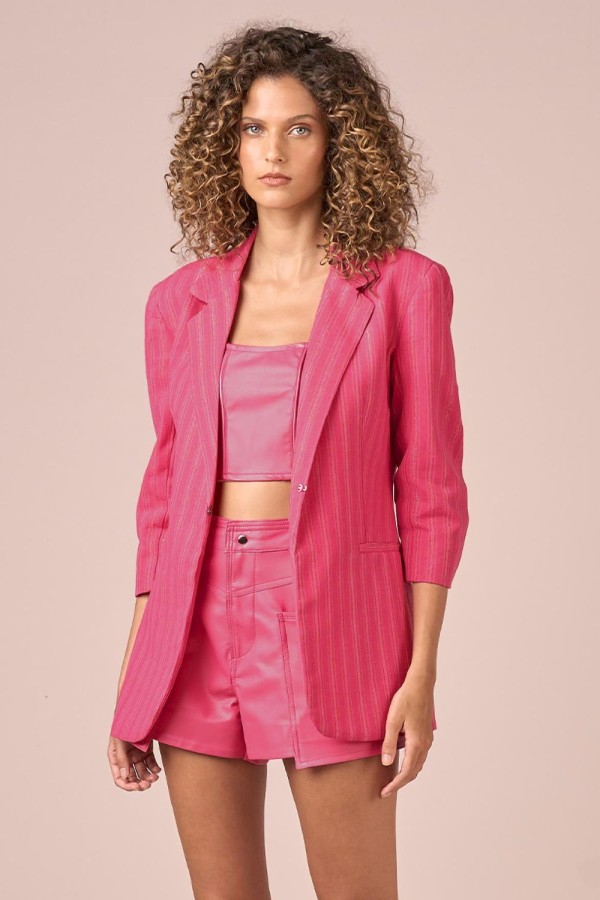 BLAZER LINHO ALONGADO - CARMIM